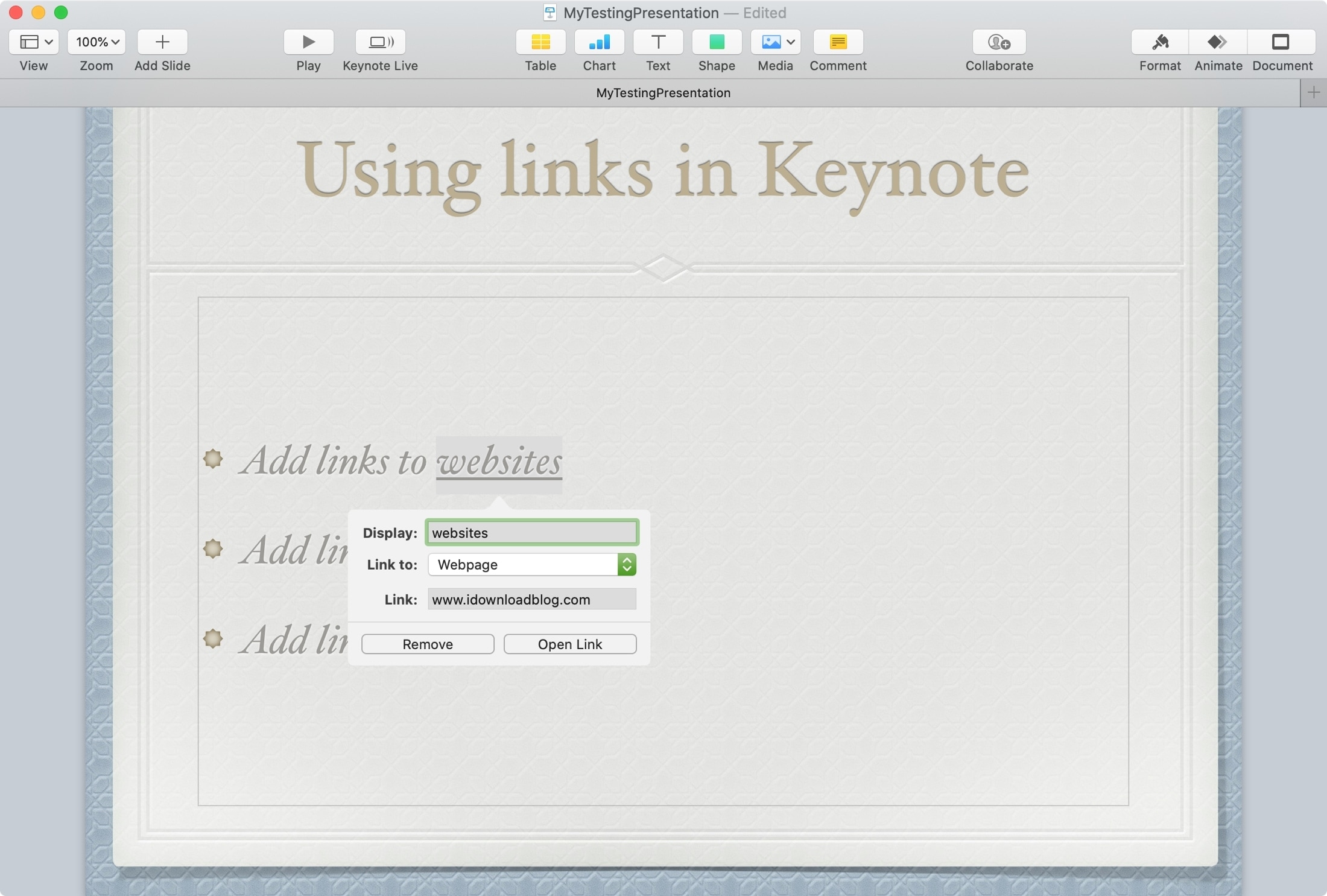 keynote mac